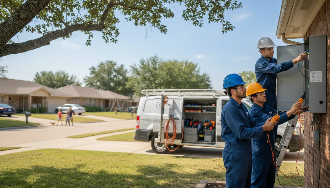 Certified electrician providing emergency electrical services in Wall, TX
